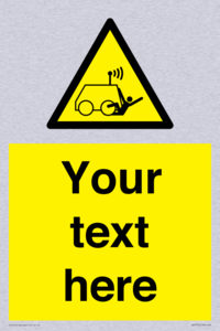 Custom warning run over by operator controlled machine